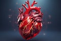 Innovative 3d pulse medicine heart. Generate Ai