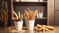 Innovative Delight French Fry Holder for National French Fry Day.AI Generated