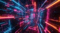 Innovative digital realm quantum communication network visualization through abstract graphic art perspectives