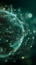 Innovative Digital Representation of Earth Showcasing Interconnected Data Networks Royalty Free Stock Photo