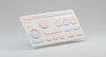 Modern Neumorphic UI Dashboard with Pastel Data Visualization Royalty Free Stock Photo