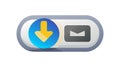 Innovative Download Email Button with Mail Icon, vector design Generative AI Royalty Free Stock Photo