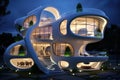 Innovative Fashion unusual house. Generate Ai