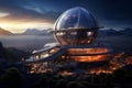 Innovative Futuristic observatory. Generate Ai