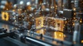 Innovative 5g microchip production line manufacturing process in high tech automated factory