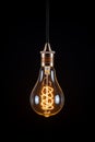 Innovative Geometric Light Bulb Radiating Bright White Light Royalty Free Stock Photo