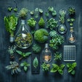 An innovative green technology concept showcases Royalty Free Stock Photo