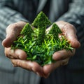 An innovative green technology concept showcases Royalty Free Stock Photo