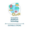 Innovative healthcare technology concept icon