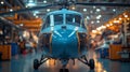 Innovative Helicopter Construction and Assembly in Advanced Engineering Facility Focused on Aerospace and Aviation Royalty Free Stock Photo