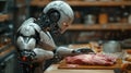 Innovative humanoid robot lends hand in meal preparation, slicing meat