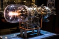innovative hybrid rocket engine technology display Royalty Free Stock Photo