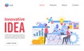 Innovative idea flat vector landing page template