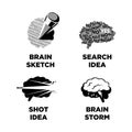 Innovative ideas idea and smart brain vector icons templates