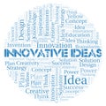 Innovative Ideas typography word cloud create with the text only. Royalty Free Stock Photo