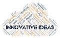Innovative Ideas typography word cloud create with the text only. Royalty Free Stock Photo