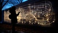 Innovative image where camera shutters transform into musical notes, playing a symphony