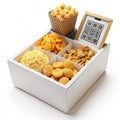 Interactive snack box with augmented reality QR codes
