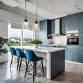 Innovative Kitchen Design: Blending Aesthetics and Functionality in Modern Architecture Royalty Free Stock Photo