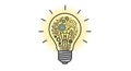 AI Brain and Circuit Light Bulb Idea Royalty Free Stock Photo
