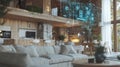 Innovative Living Room Design Featuring a Large Smart Screen to Enhance Your IoT Experience