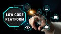 Innovative Low Code Platform for Digital Transformation in Software Development and Business Automation Solutions Quark Royalty Free Stock Photo