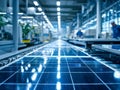 Innovative manufacturing facility specializing in the production and assembly of solar panels with advanced technology and quality Royalty Free Stock Photo