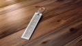Innovative Metal Bookmark With Eye-catching Tags On Wooden Floor