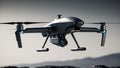 High-tech military drone with artificial intelligence