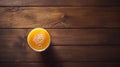 Innovative Page Design: Orange Juice On Wooden Table - Top View