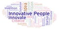 Innovative People word cloud, made with text only.