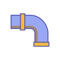 Innovative Pipe Elbow Joint Icon Design Royalty Free Stock Photo