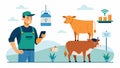An innovative precision nutrition solution allows a farmer to adjust animal feed remotely using a mobile app saving time