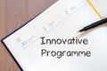 Innovative programme write on notebook Royalty Free Stock Photo