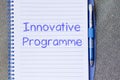 Innovative programme write on notebook Royalty Free Stock Photo