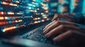 Innovative programmers working on coding for cutting edge application development project