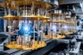 Innovative quantum computer technology showcased in a modern laboratory setting Royalty Free Stock Photo