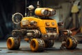 Innovative Robot hand assembly car. Generate Ai