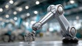Innovative Robotic Arm Revolutionizing Automotive Assembly with Autonomous Technology and Enhanced Efficiency Royalty Free Stock Photo