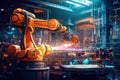 Innovative Robotic Machinery in Industrial Manufacturing - Generative AI Royalty Free Stock Photo
