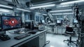 Innovative robotics research lab high-tech facility image showcase modern environment captivating perspective future of automation Royalty Free Stock Photo