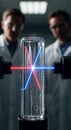 Innovative scientific analysis using laser technology in advanced laboratory Royalty Free Stock Photo