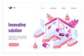 Innovative solution landing page vector template