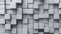 An innovative tech background created with glossy, grey blocks. 3D rendering.