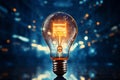 Innovative tech empowers, lighting creative ideas with shining bulb brilliance