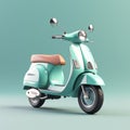 Innovative Techniques Bring Classical Themes To Life With Light Turquoise Scooter