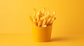 Innovative Techniques For Captivating French Fries Flatlay On Yellow Background