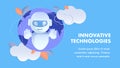 Innovative Technologies Flat Banner Vector Layout