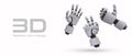 Innovative technologies. Poster with robotic hands Royalty Free Stock Photo