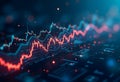 Innovative technology background for financial market analysis, featuring dynamic graphs and data